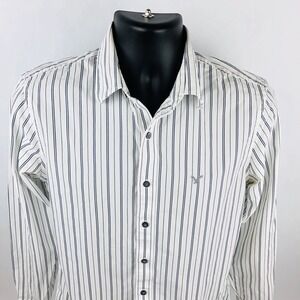 American Eagle Outfitters Small Mens Shirt Vintage Fit AEO Striped 100% Cotton C